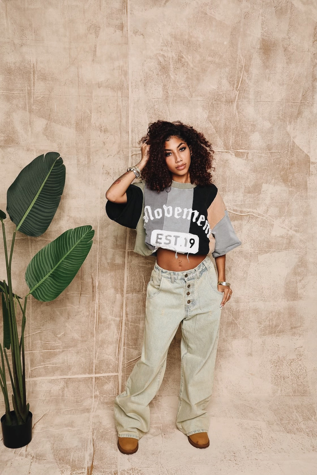 rich essentials mix panel tee