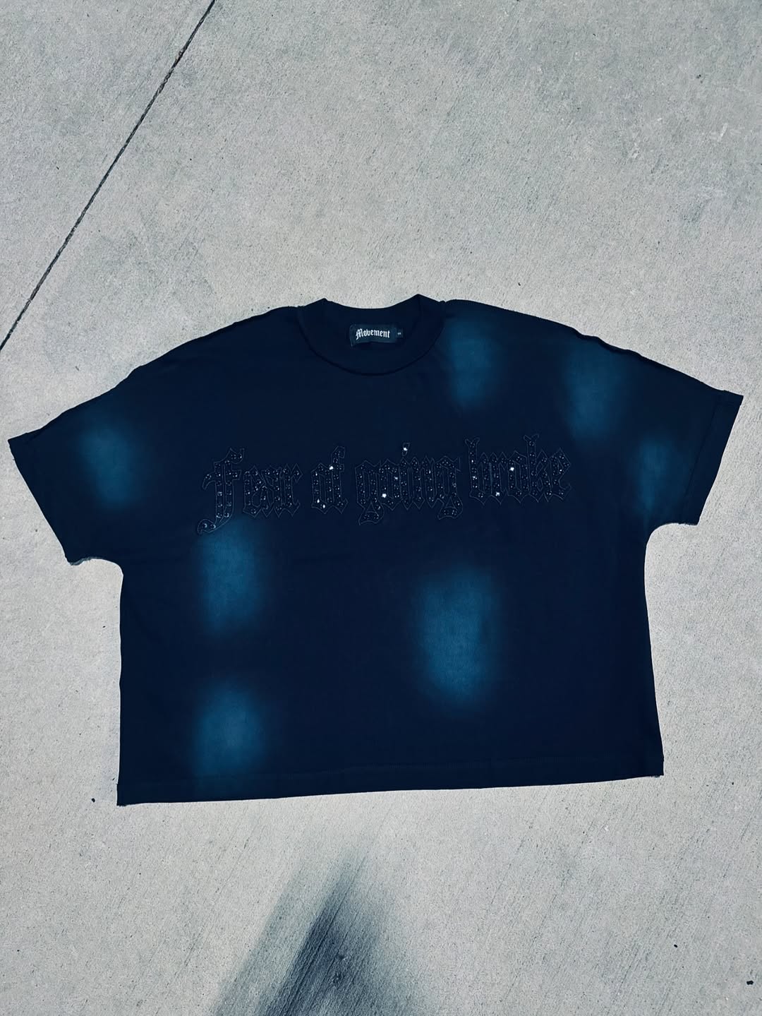 Black rivet stone tee